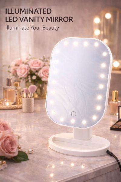 Дзеркало для макіяжу з LED підсвічуванням Cosmetie Mirror HH071 20LED HH071 фото