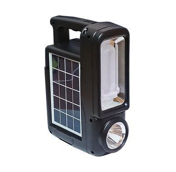 Зарядна станція на сонячній батареї з PowerBank та радіо 4000мАг, Bluetooth CL-830, Чорний / Акумуляторний прожектор sp9118 фото