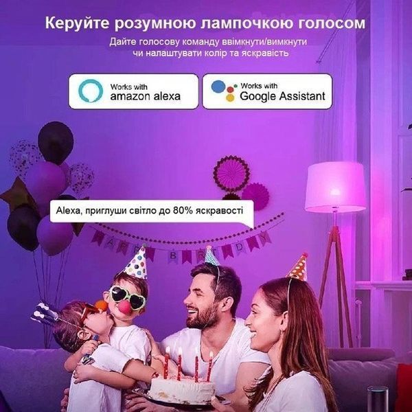 Умная лампочка Tuya Smart LED WiFi Смарт Лампа E27 RGB Color 2700K-6500K 9W sp10010 фото