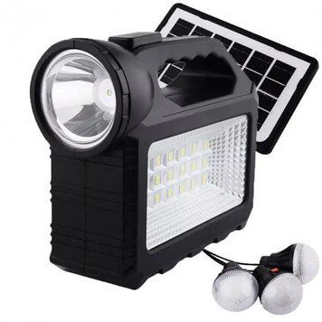 Многофункциональный LED фонарь Cclamp GD-101 с солнечной панелью, 3 лампочки, повербанк GD-101 фото
