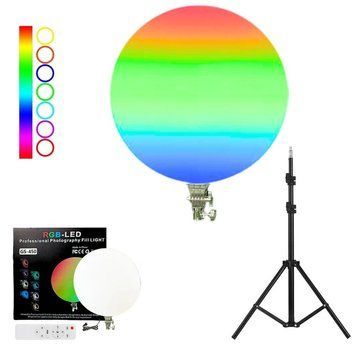 Кругла світлодіодна лампа 45см RGB-LED Fill Light GS-450 кольорова з пультом для фото та відео 225gs-450 фото