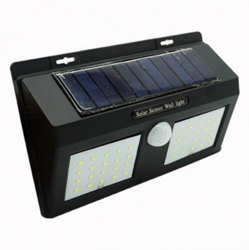 Двойной Светильник солнечная панель с датчиком движения Solar Sensor Wall Light 1626A 22600542 фото
