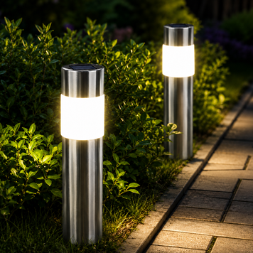Світильники для газону Warm Solar Pillar Light / Світлодіодний світильник на сонячній батареї / Вуличні ліхтарі-стовпчики Solar 2 шт 2019020 фото