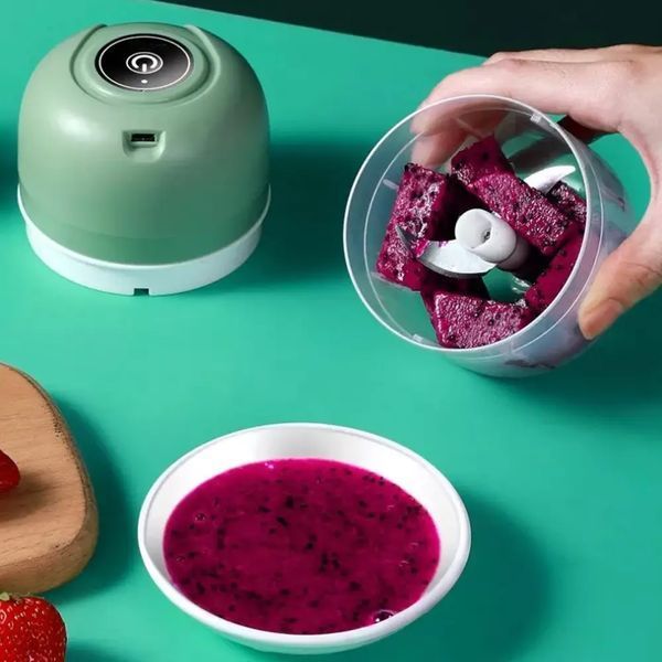 Аккумуляторный мини измельчитель для продуктов 250мл, с USB / Кухонный мини блендер для овощей 5093232 фото